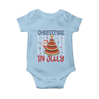 Funny Santa Christmas in July Baby Onesie Melon Christmas Tree Summer
