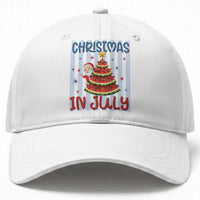 Funny Santa Christmas in July Baseball Cap Melon Christmas Tree Summer