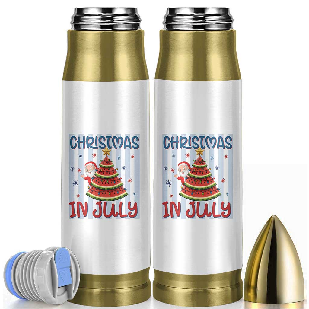 Funny Santa Christmas in July Bullet Tumbler Melon Christmas Tree Summer