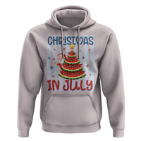 Funny Santa Christmas in July Hoodie Melon Christmas Tree Summer