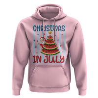 Funny Santa Christmas in July Hoodie Melon Christmas Tree Summer