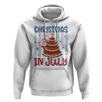 Funny Santa Christmas in July Hoodie Melon Christmas Tree Summer