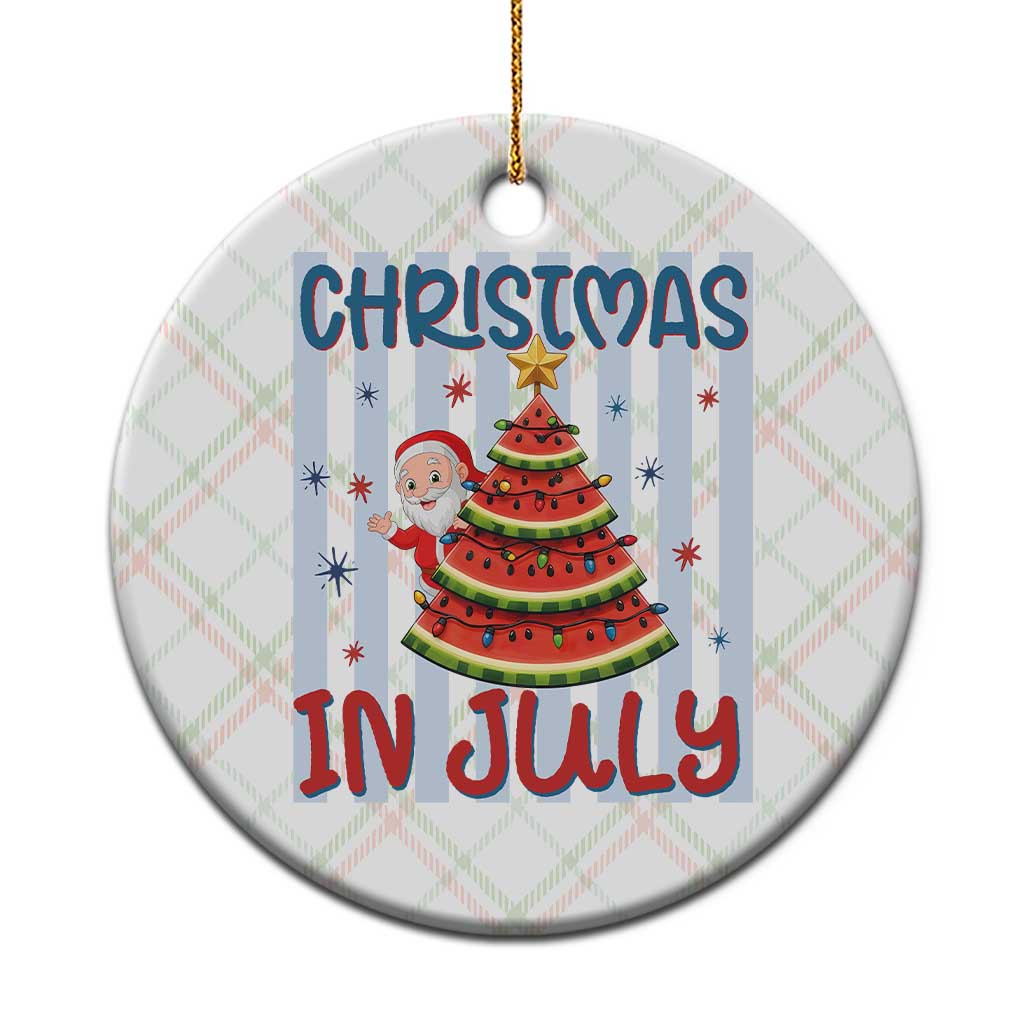 Funny Santa Christmas in July Ceramic Ornament Melon Christmas Tree Summer