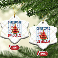 Funny Santa Christmas in July Ceramic Ornament Melon Christmas Tree Summer