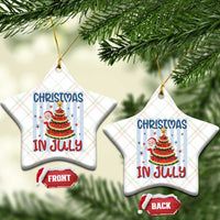 Funny Santa Christmas in July Ceramic Ornament Melon Christmas Tree Summer