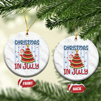 Funny Santa Christmas in July Ceramic Ornament Melon Christmas Tree Summer