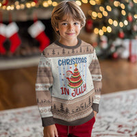 Funny Santa Christmas in July Ugly Christmas Sweater Melon Christmas Tree Summer