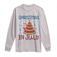 Funny Santa Christmas in July Long Sleeve Shirt Melon Christmas Tree Summer