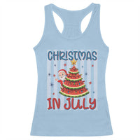 Funny Santa Christmas in July Racerback Tank Top Melon Christmas Tree Summer