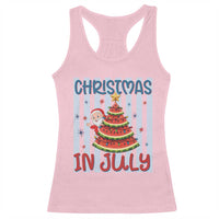 Funny Santa Christmas in July Racerback Tank Top Melon Christmas Tree Summer