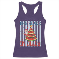 Funny Santa Christmas in July Racerback Tank Top Melon Christmas Tree Summer