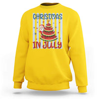 Funny Santa Christmas in July Sweatshirt Melon Christmas Tree Summer