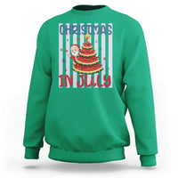 Funny Santa Christmas in July Sweatshirt Melon Christmas Tree Summer