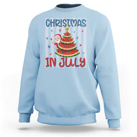 Funny Santa Christmas in July Sweatshirt Melon Christmas Tree Summer