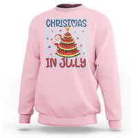 Funny Santa Christmas in July Sweatshirt Melon Christmas Tree Summer