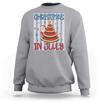 Funny Santa Christmas in July Sweatshirt Melon Christmas Tree Summer