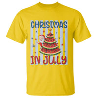 Funny Santa Christmas in July T Shirt Melon Christmas Tree Summer