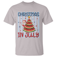 Funny Santa Christmas in July T Shirt Melon Christmas Tree Summer