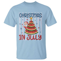 Funny Santa Christmas in July T Shirt Melon Christmas Tree Summer