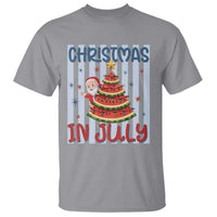 Funny Santa Christmas in July T Shirt Melon Christmas Tree Summer