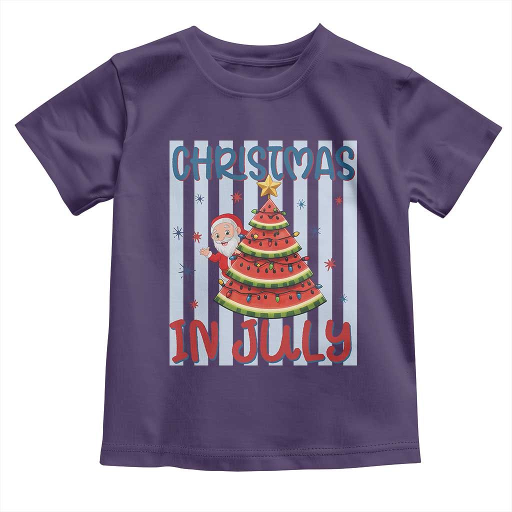 Funny Santa Christmas in July Toddler T Shirt Melon Christmas Tree Summer