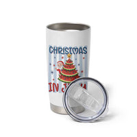 Funny Santa Christmas in July Tumbler Cup Melon Christmas Tree Summer