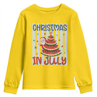 Funny Santa Christmas in July Youth Sweatshirt Melon Christmas Tree Summer