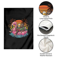 Funny Bigfoot Drinking Beer Christmas in July Garden Flag