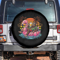 Funny Bigfoot Drinking Beer Christmas in July Spare Tire Cover