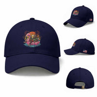 Funny Bigfoot Drinking Beer Christmas in July Baseball Cap