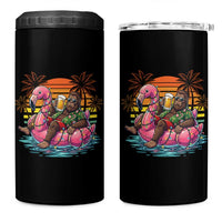 Funny Bigfoot Drinking Beer Christmas in July 4 in 1 Can Cooler Tumbler