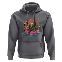 Funny Bigfoot Drinking Beer Christmas in July Hoodie