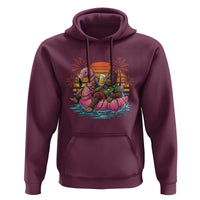 Funny Bigfoot Drinking Beer Christmas in July Hoodie
