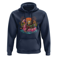 Funny Bigfoot Drinking Beer Christmas in July Hoodie