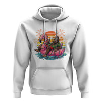 Funny Bigfoot Drinking Beer Christmas in July Hoodie