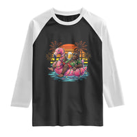 Funny Bigfoot Drinking Beer Christmas in July Raglan Shirt