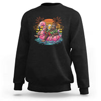 Funny Bigfoot Drinking Beer Christmas in July Sweatshirt
