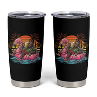 Funny Bigfoot Drinking Beer Christmas in July Tumbler Cup