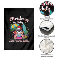 Christmas in July Santa Garden Flag Palm Tree Beach Summer Hawaii
