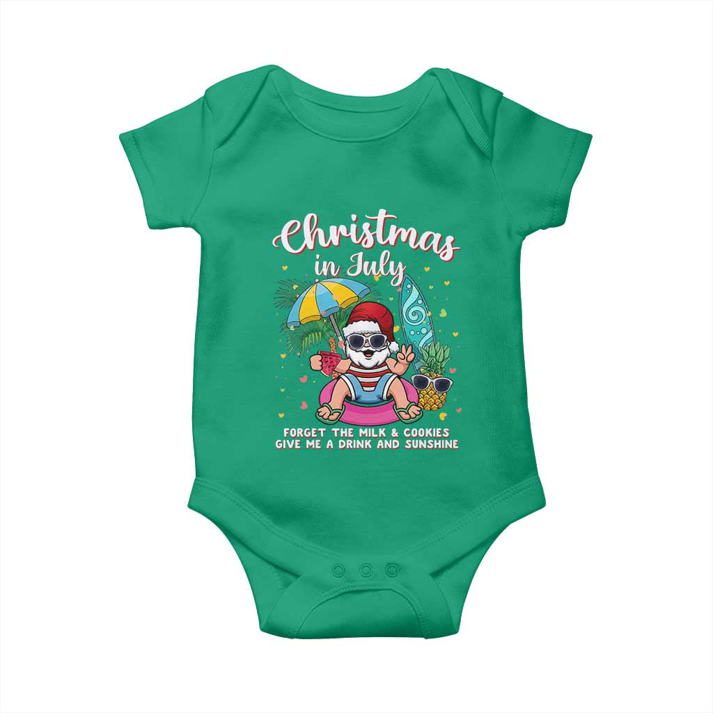 Christmas in July Santa Baby Onesie Palm Tree Beach Summer Hawaii