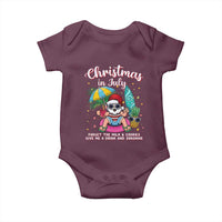 Christmas in July Santa Baby Onesie Palm Tree Beach Summer Hawaii