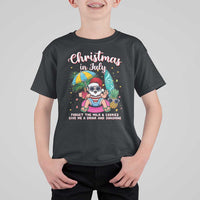 Christmas in July Santa T Shirt For Kid Palm Tree Beach Summer Hawaii