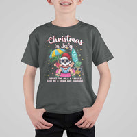 Christmas in July Santa T Shirt For Kid Palm Tree Beach Summer Hawaii