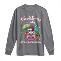 Christmas in July Santa Long Sleeve Shirt Palm Tree Beach Summer Hawaii