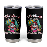 Christmas in July Santa Tumbler Cup Palm Tree Beach Summer Hawaii