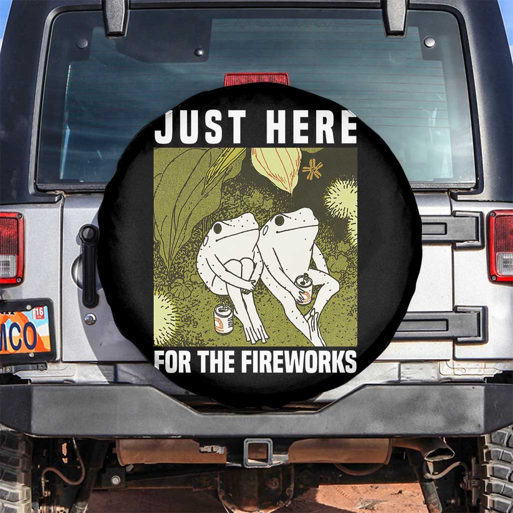 Funny Frog 4th of July Spare Tire Cover Just Here For The Fireworks - Wonder Print Shop