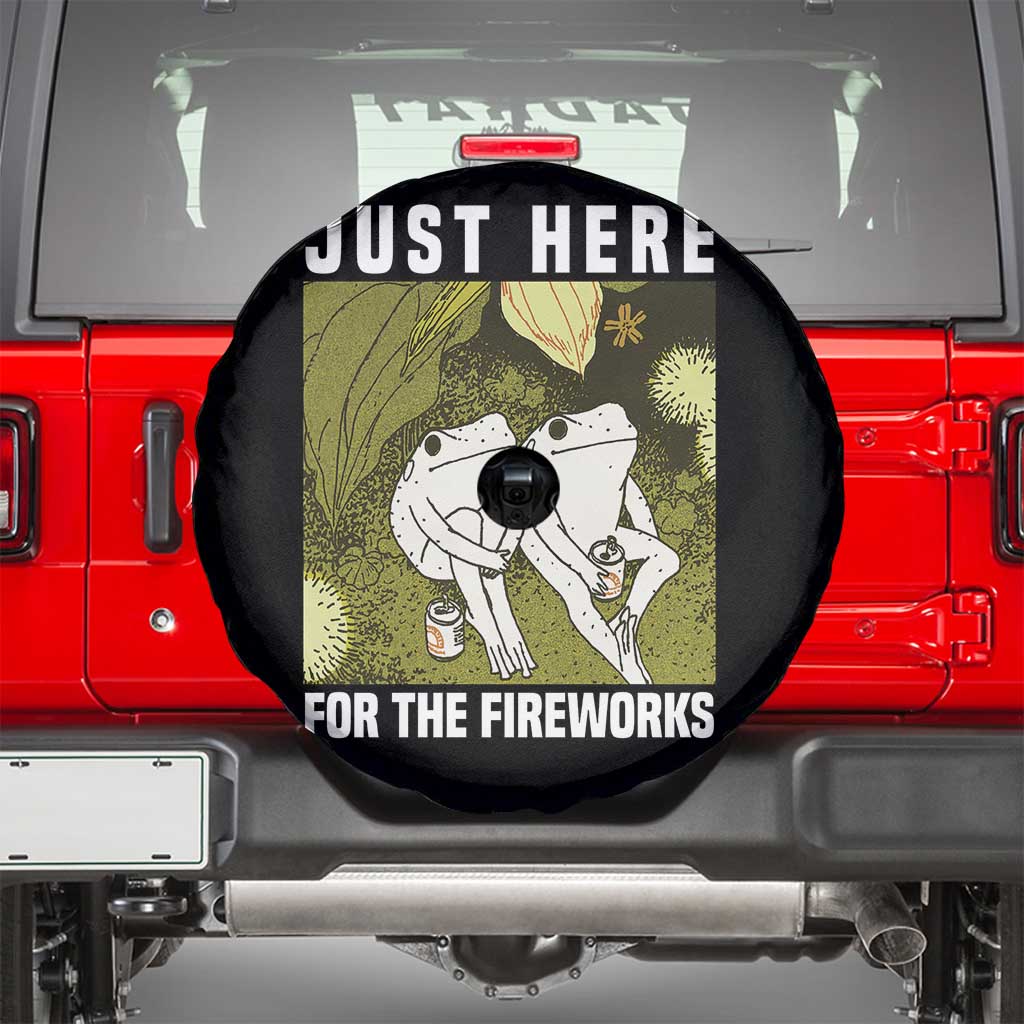 Funny Frog 4th of July Spare Tire Cover Just Here For The Fireworks - Wonder Print Shop