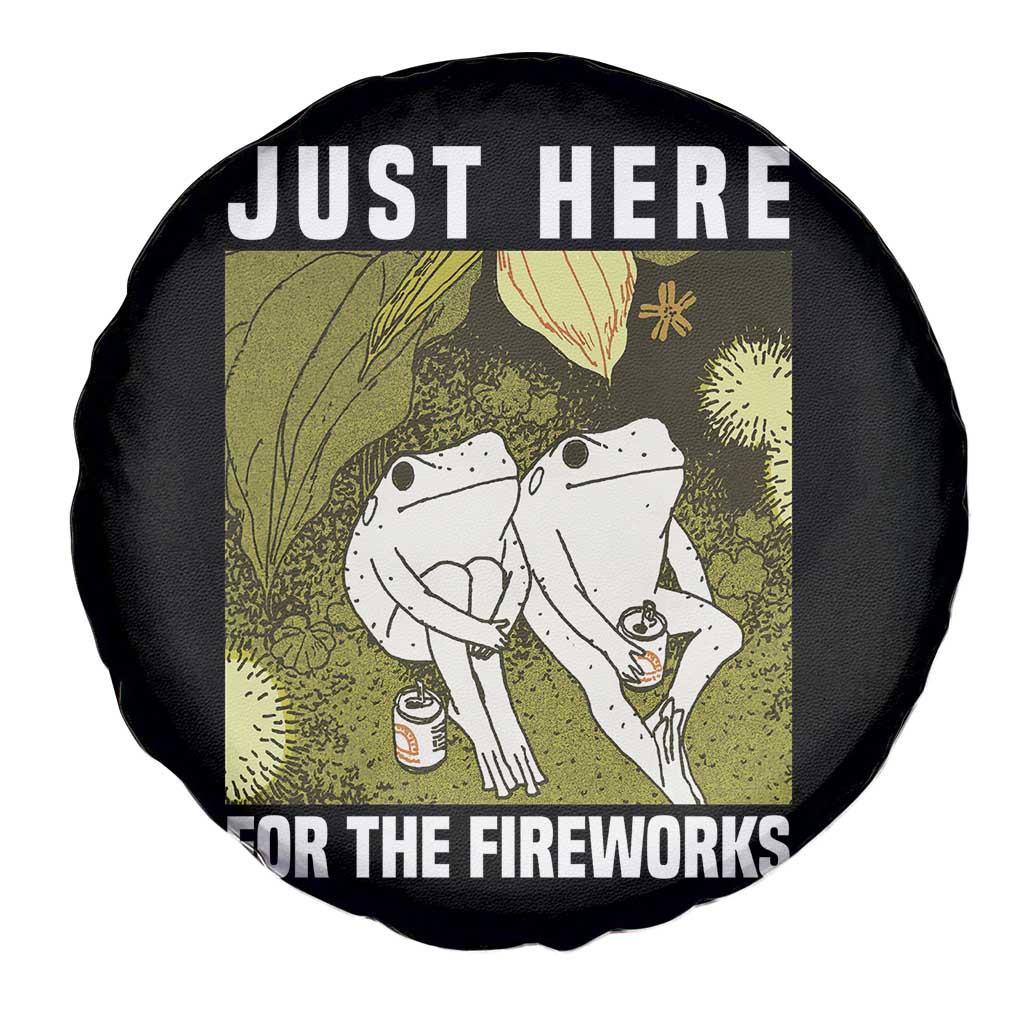 Funny Frog 4th of July Spare Tire Cover Just Here For The Fireworks - Wonder Print Shop