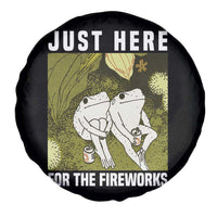 Funny Frog 4th of July Spare Tire Cover Just Here For The Fireworks - Wonder Print Shop