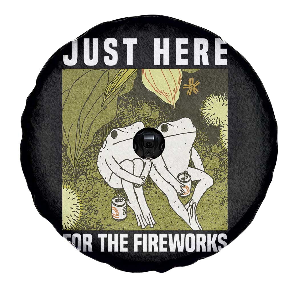 Funny Frog 4th of July Spare Tire Cover Just Here For The Fireworks - Wonder Print Shop